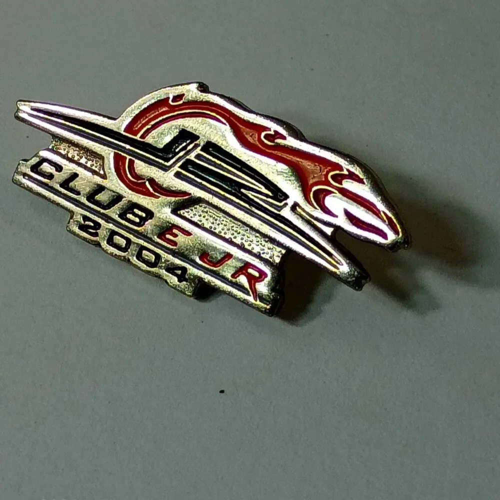 Vintage 2004 Club Jr Lapel Pin – Collectible Silver & Red Formula 1 Car Badge
